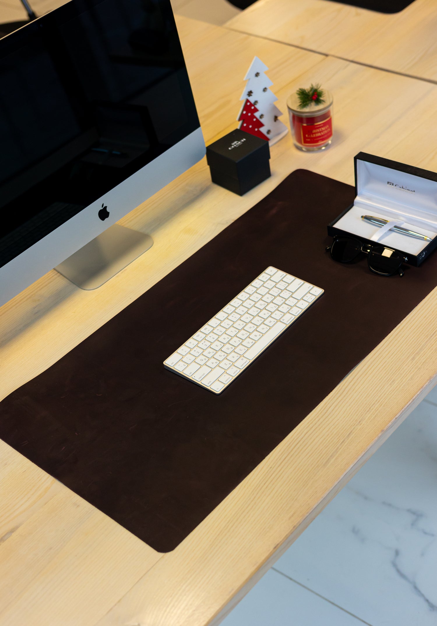 Bordo Leather Desk Pad Mat, Cover Computer Mat for Keyboard, Gaming Mouse