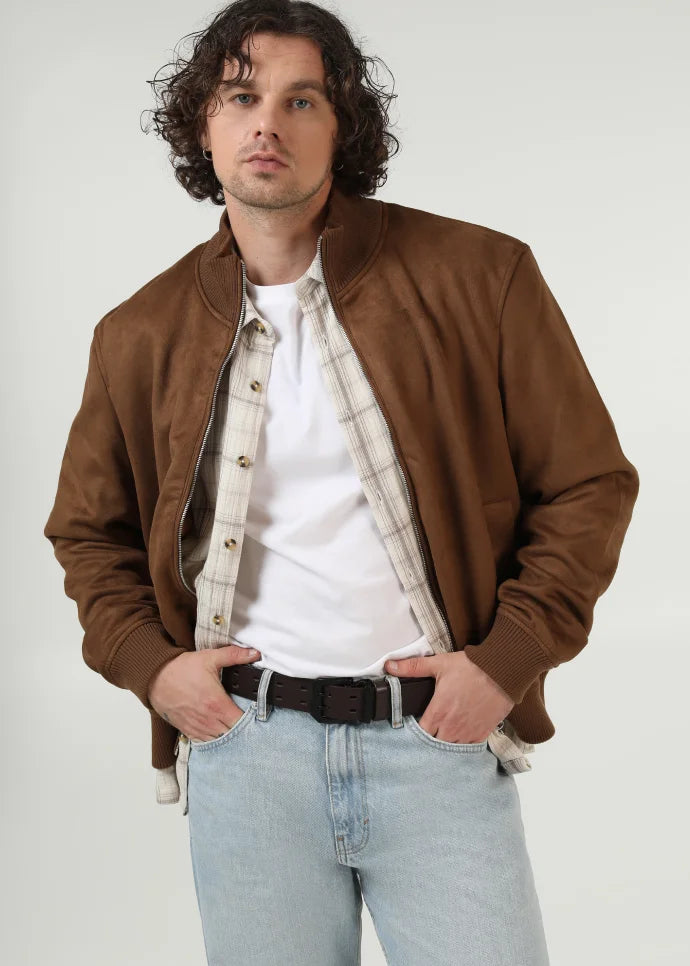 Fargo Men’s Belt in Chocolate Calfskin Leather