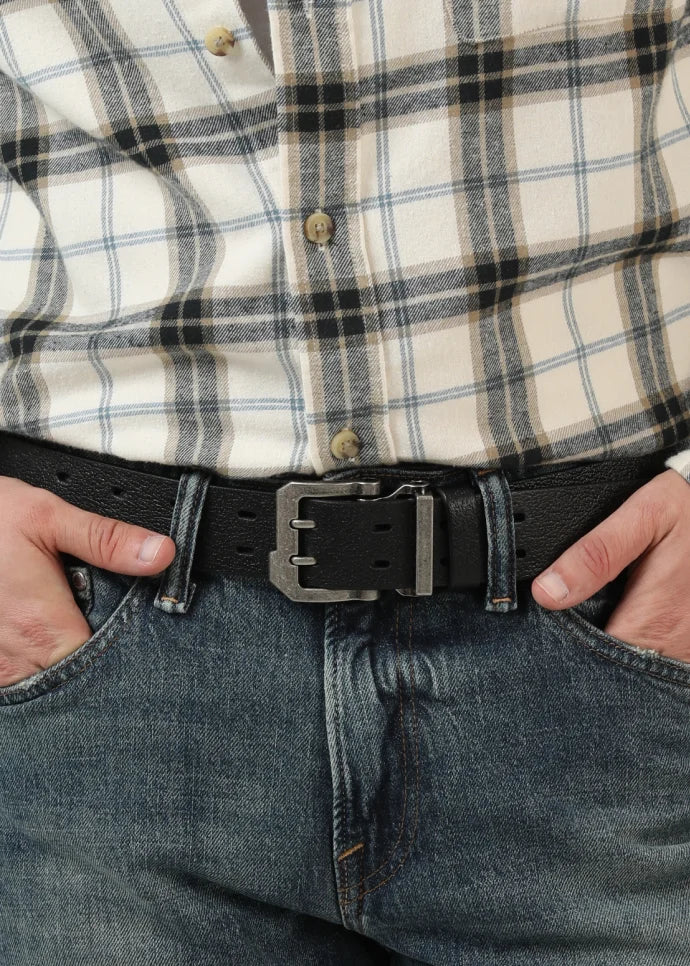 Fargo Vintage Men’s Belt in Black Calfskin Leather