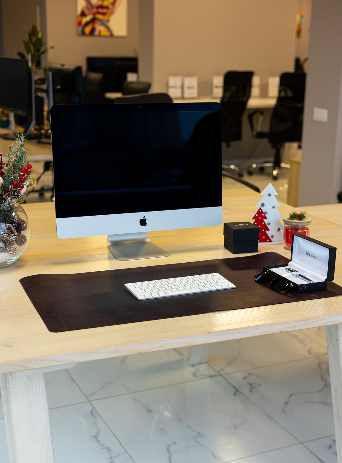 Bordo Leather Desk Pad Mat, Cover Computer Mat for Keyboard, Gaming Mouse