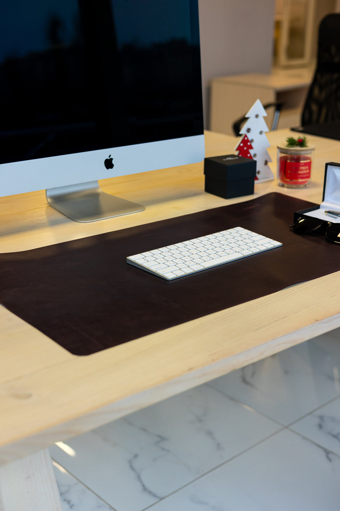 Bordo Leather Desk Pad Mat, Cover Computer Mat for Keyboard, Gaming Mouse