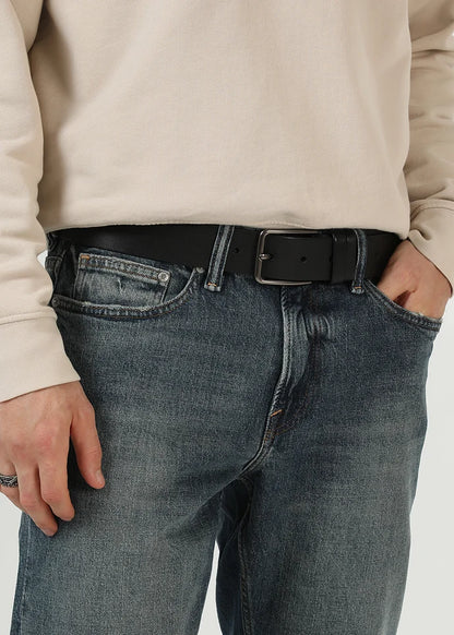 Denver Herrengürtel aus Premium-Kalbsleder in Schwarz