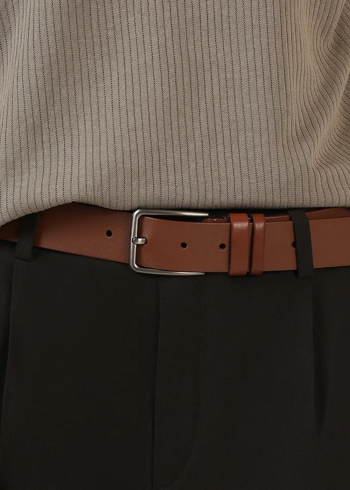 Denver Herrengürtel aus Premium-Kalbsleder in Braun