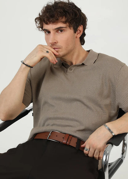 Denver Herrengürtel aus Premium-Kalbsleder in Braun