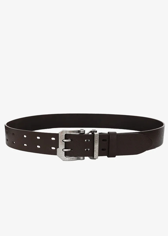 Fargo Vintage Men’s Belt in Chocolate Calfskin Leather