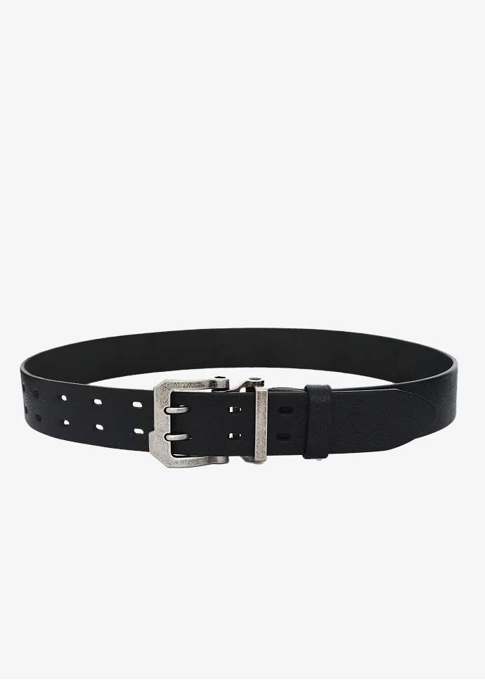 Fargo Vintage Men’s Belt in Black Calfskin Leather